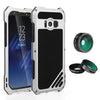 For Samsung Galaxy S8 S8 Plus Camera Lens Kit Mobile Phone Case 3 in 1 Dustproof Shockproof Aluminum Case Protection Shell Cover