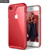 Red Phone Case for iphone 7 Transparent Luxury Anti-knock Waterproof PC & TPU 2 in 1 Phone Cover Protector for iphone 6/ 7 Plus