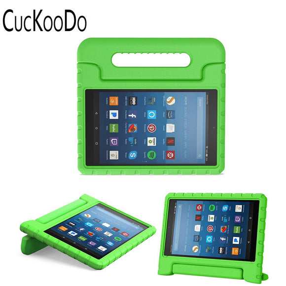 Kids Shock Proof Convertible Handle Light Weight Super Protective Stand Cover for Amazon Fire HD 8 Tablet 2017 Release Only