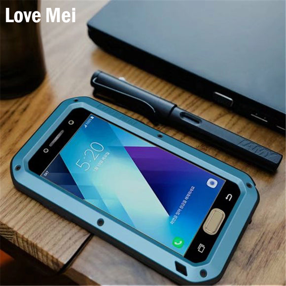 Love Mei case For samsung galaxy a3/a5 2017 waterproof Shockproof metal cover cases for samsung a5200 a3200 2017 phone case