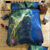 2017 3D Bedding Sets Universe Outer Space Blue Galaxy New 4/3pcs Quilt Duvet Cover Bed Sheet  Sell Pillowcase Twin Queen  XK003