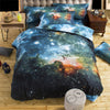 2017 3D Bedding Sets Universe Outer Space Blue Galaxy New 4/3pcs Quilt Duvet Cover Bed Sheet  Sell Pillowcase Twin Queen  XK003